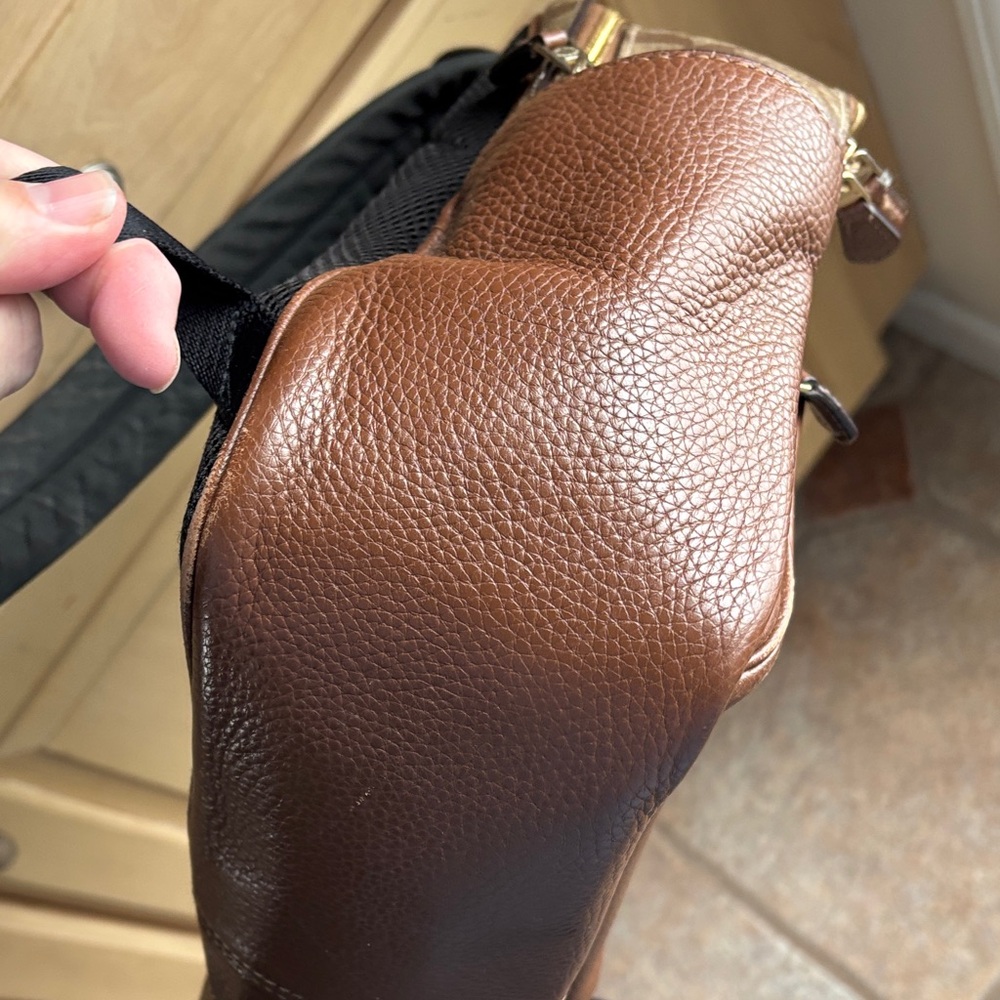 Coach Signature Brown Leather Backpack-5671 - Picture 7 of 13
